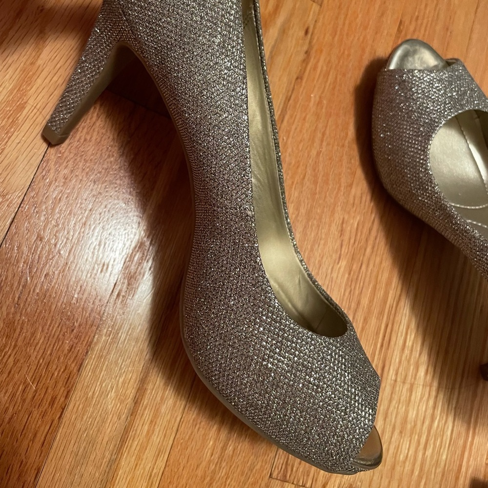 sparkly high heels